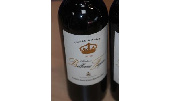 4 flessen à 75cl rode wijn 2x Chateau Belleville FIYEC Cuvee Royale St Emilion grand Cru 2015 en 2x dom DAULRY Sancerre 2019